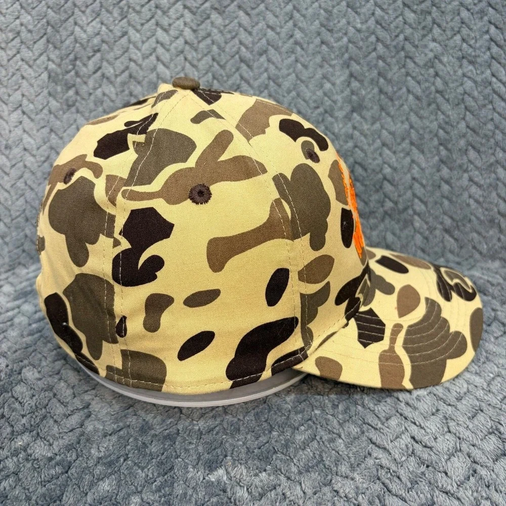 Outdoor Cap Whole Hog Cafe BBQ Duck Camo Snapback Hat GC-100 Brown Orange